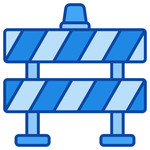 barrera de carretera Generic color lineal-color icono