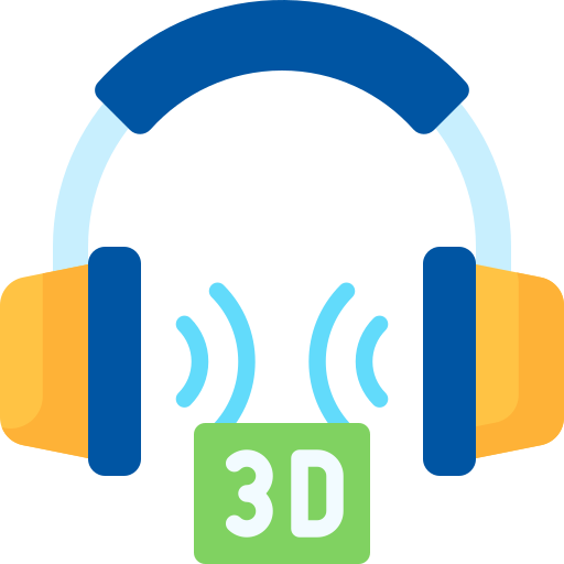 3d audio Special Flat icon