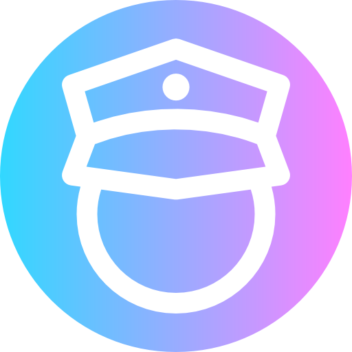policier Super Basic Rounded Circular Icône