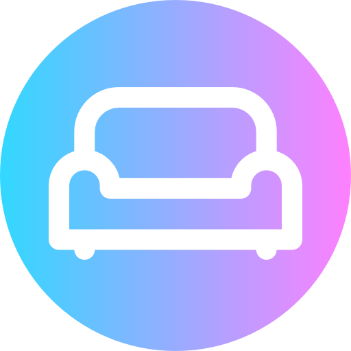 sofa Super Basic Rounded Circular icon