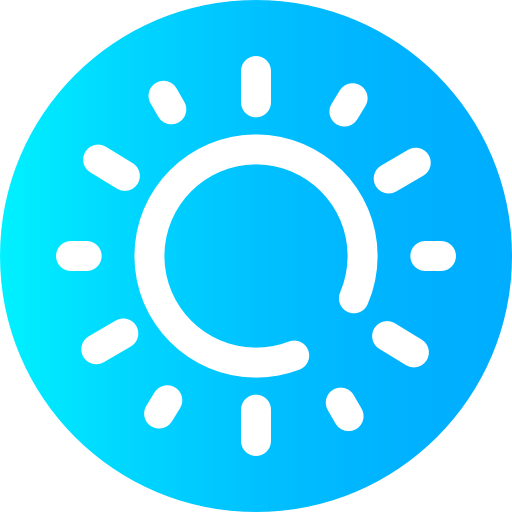słońce Super Basic Omission Circular ikona