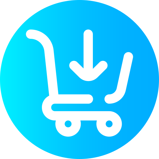 carrito de compras Super Basic Omission Circular icono