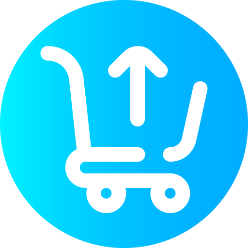 carrito de compras Super Basic Omission Circular icono