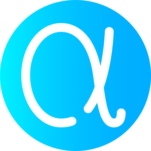 アルファ Super Basic Omission Circular icon