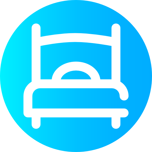 Single bed Super Basic Omission Circular icon