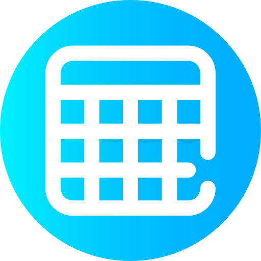 カレンダー Super Basic Omission Circular icon
