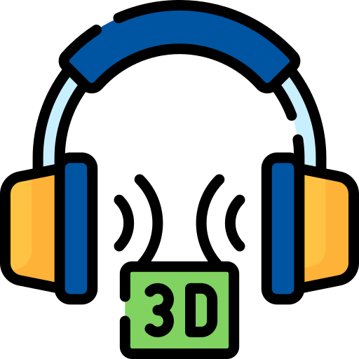 3d audio Special Lineal color icon