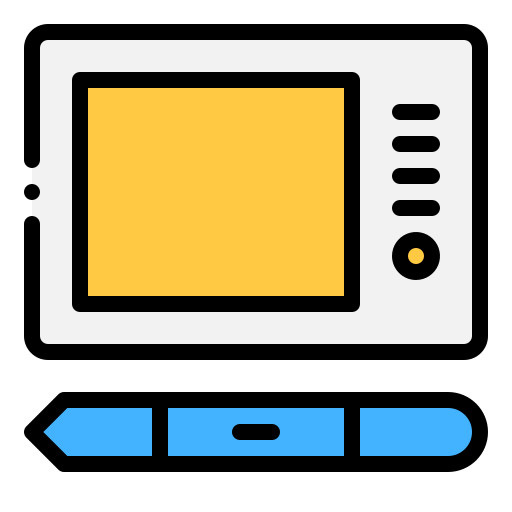 Graphic tablet Generic color lineal-color icon