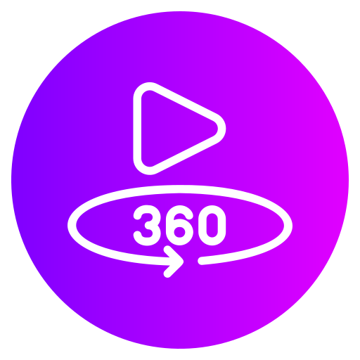 360-video Generic gradient fill icoon