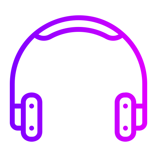 auriculares Generic gradient outline icono