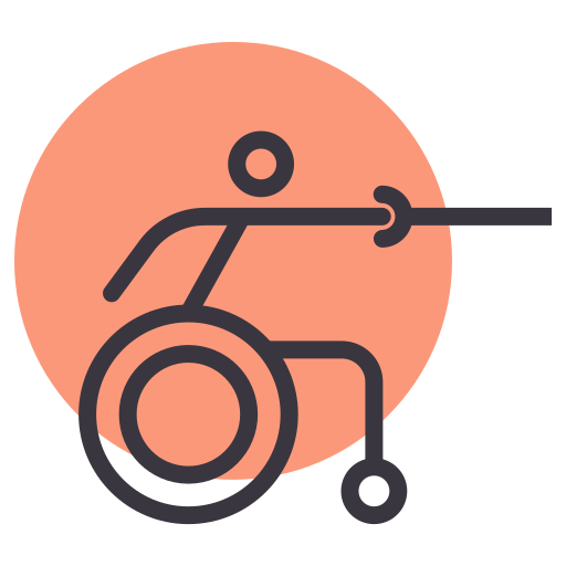 Инвалидная коляска Amogh Design Lineal Background Color иконка