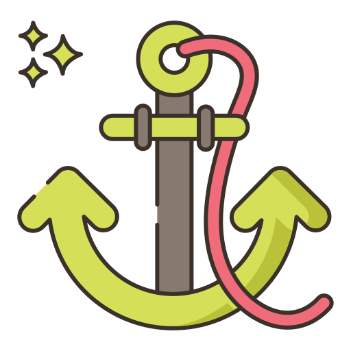 Anchor Flaticons Lineal Color icon