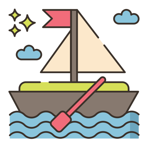 Boat Flaticons Lineal Color icon