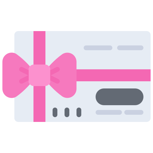 Gift card Coloring Flat icon