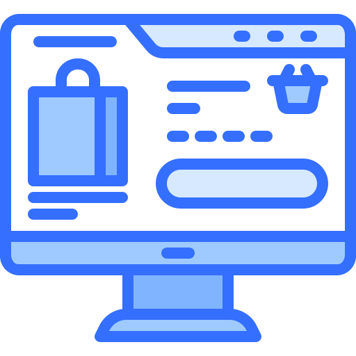 Ecommerce Coloring Blue icon