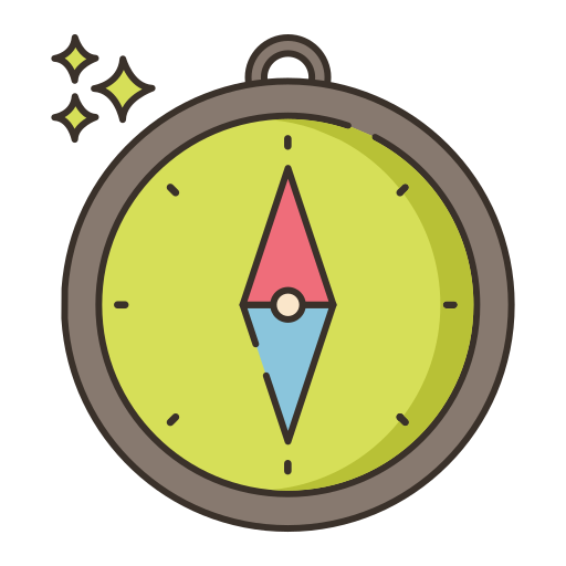 kompas Flaticons Lineal Color ikona