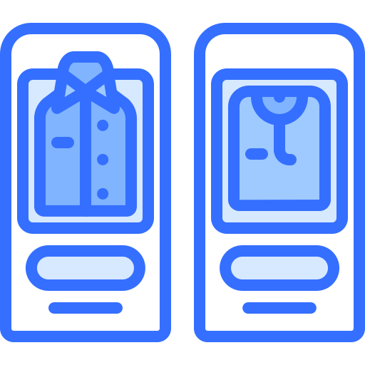 Online shop Coloring Blue icon