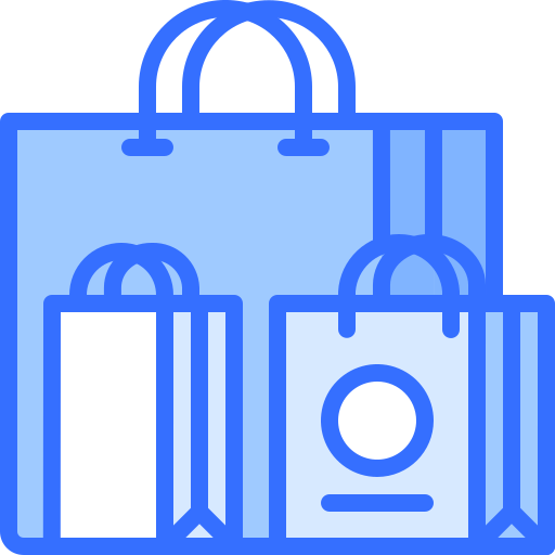 쇼핑백 Coloring Blue icon