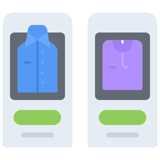 Online shop Coloring Flat icon
