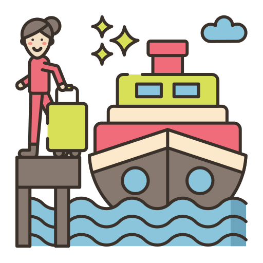Disembarkation Flaticons Lineal Color icon