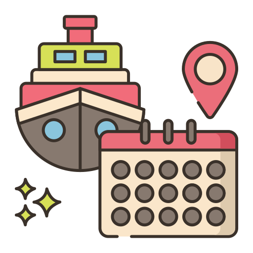 Itinerary Flaticons Lineal Color icon