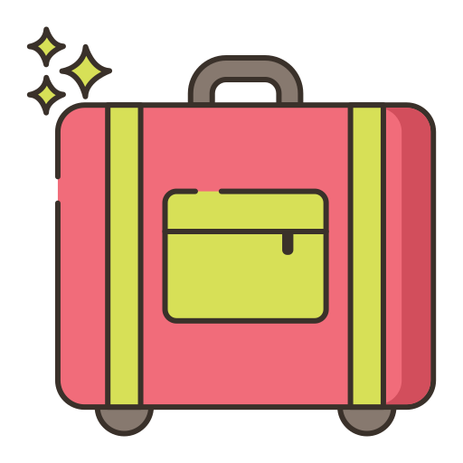 Багаж Flaticons Lineal Color иконка