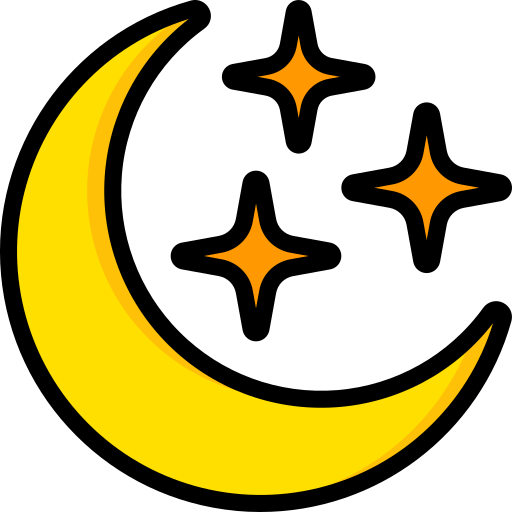 Crescent moon Basic Miscellany Lineal Color icon