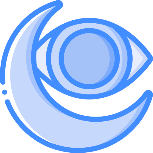 Crescent moon Basic Miscellany Blue icon