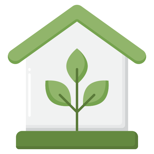 zielony dom Flaticons Flat ikona