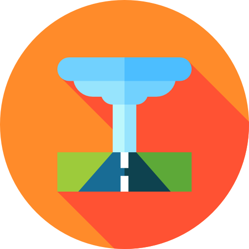 Tornado Flat Circular Flat icon