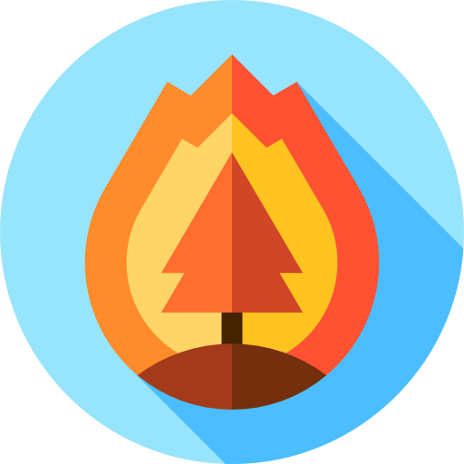 incendio forestal Flat Circular Flat icono