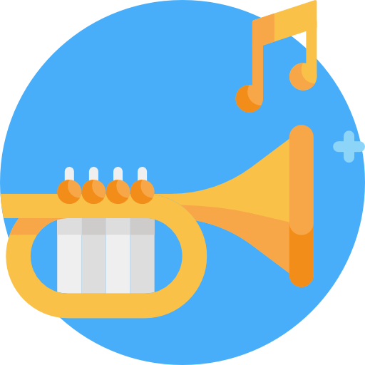 trompeta Detailed Flat Circular Flat icono