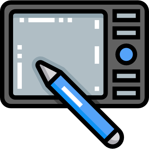 グラフィックタブレット Detailed Straight Lineal color icon