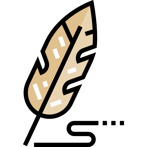 pluma Detailed Straight Lineal color icono