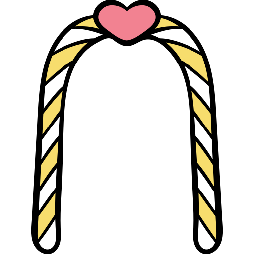 arco nuziale Hand Drawn Color icona