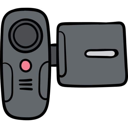 camera Hand Drawn Color icoon