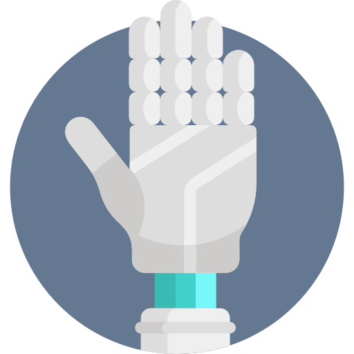 Robotic hand Detailed Flat Circular Flat icon