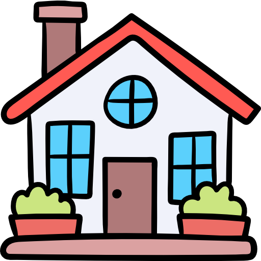 casa Hand Drawn Color icono