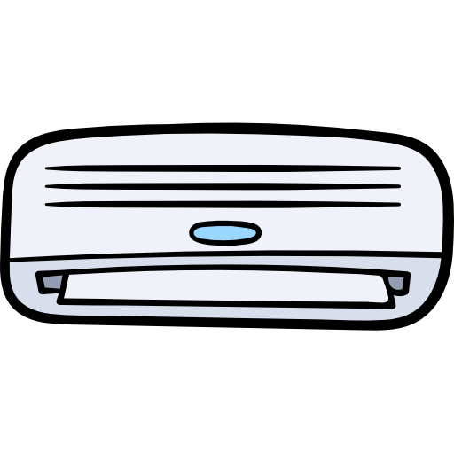 aire acondicionado Hand Drawn Color icono