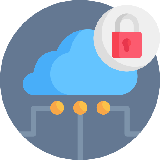 Cloud computing Detailed Flat Circular Flat icon