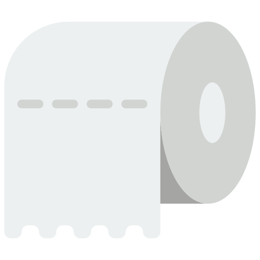Toilet paper Basic Miscellany Flat icon