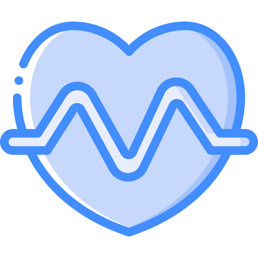 Heart rate Basic Miscellany Blue icon