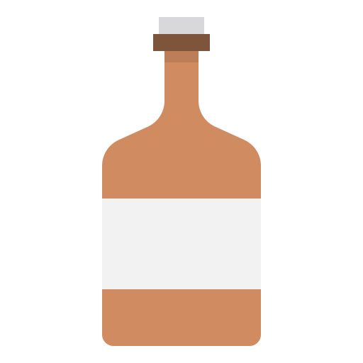 szklana butelka Payungkead Flat ikona