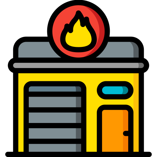 Пожарная станция Basic Miscellany Lineal Color иконка