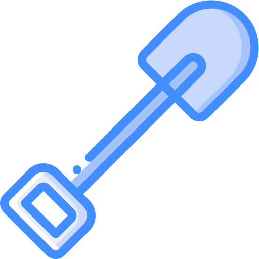 Shovel Basic Miscellany Blue icon