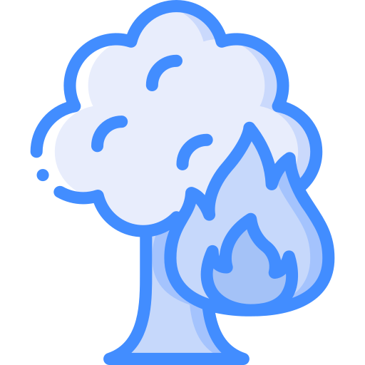 Forest fire Basic Miscellany Blue icon