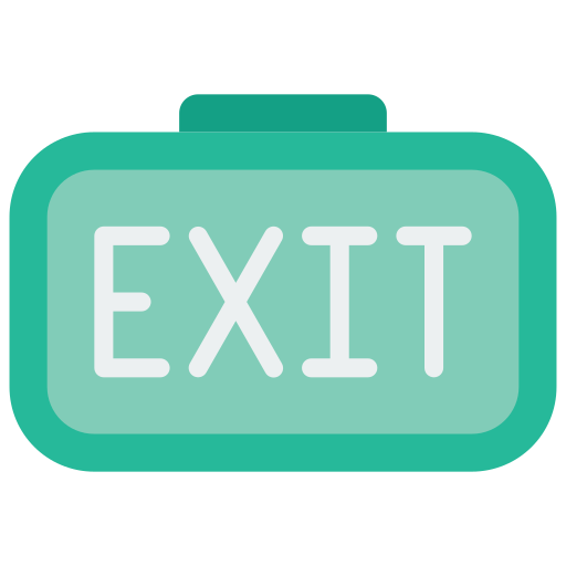 Fire exit Basic Miscellany Flat icon