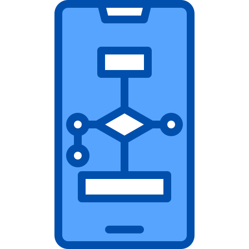 diagramma di flusso xnimrodx Blue icona