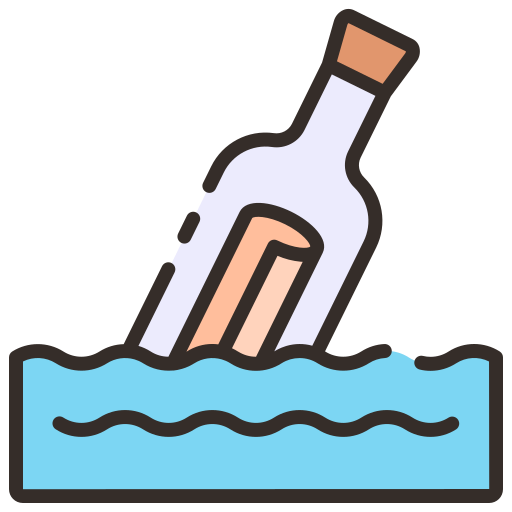 Message in a bottle Good Ware Lineal Color icon