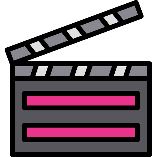 Clapperboard xnimrodx Lineal Color icon
